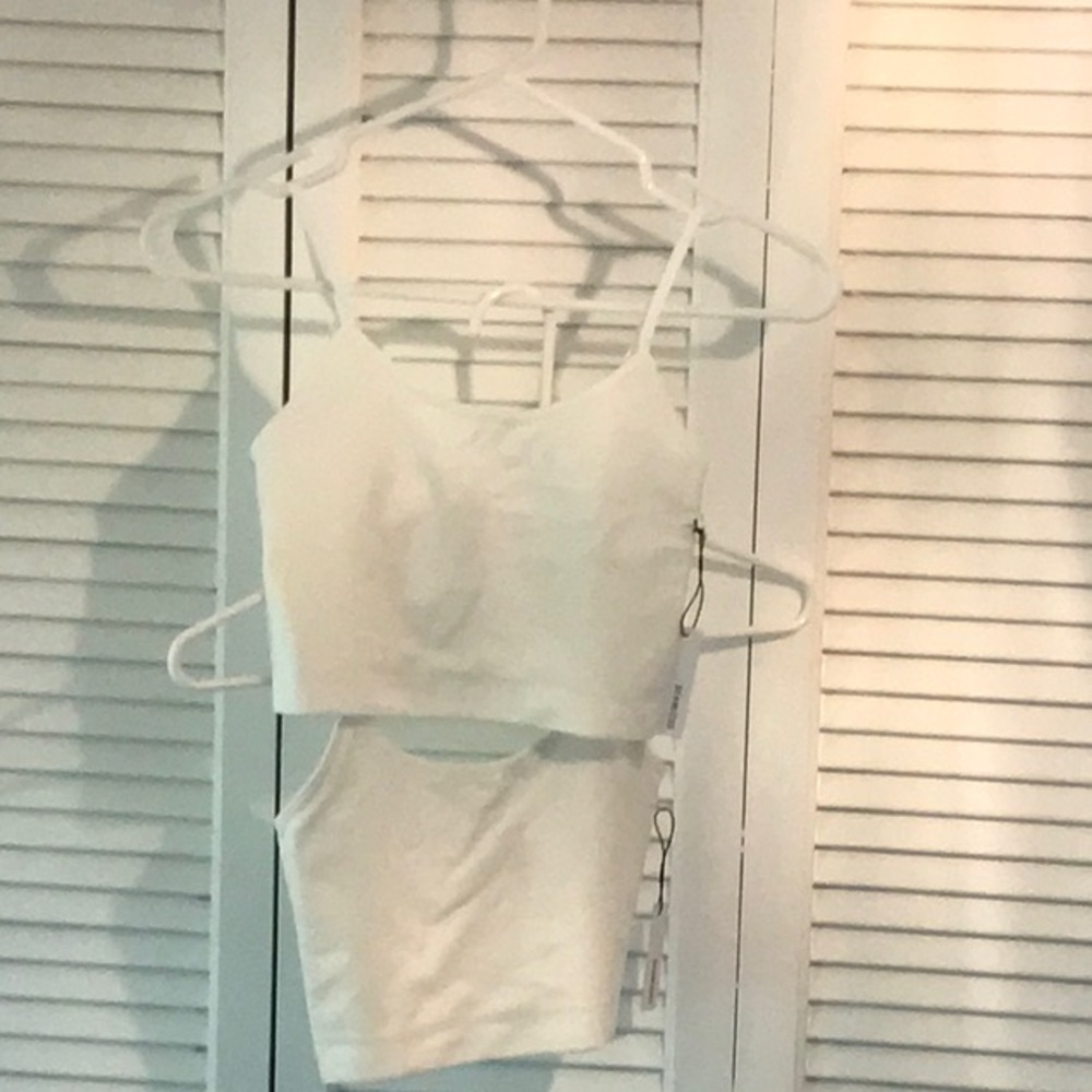 Pair of Forever 21 White Crop Tops/Bralettes/Camisoles - Brand New!
